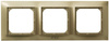 OSPEL IMPRESJA RH-3Y/28 Ramka potrójna do łączników IP-44 złoto