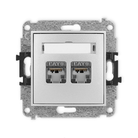 KARLIK MINI 7MGK-6  Gniazdo komputerowe podwójne 2xRJ45