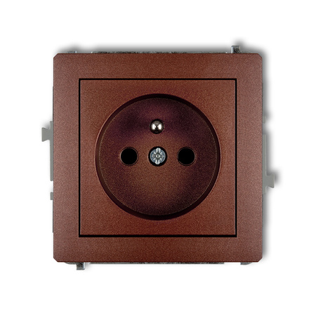 KARLIK DECO 9DGP-1zp Gniazdo pojedyńcze z uziemieniem 2P+Z (przesłony torów prądowych)