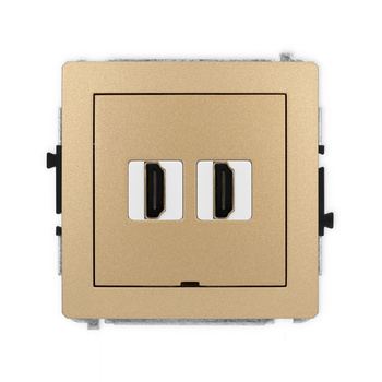 KARLIK DECO 8DHDMIBO-6 Mechanizm gniazda podwójnego HDMI 2.1, 8K, bez pola opisowego