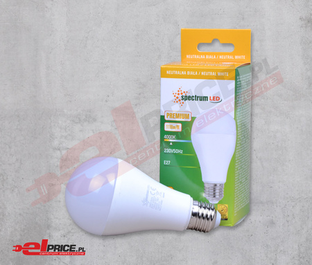 SPECTRUM LED ŻARÓWKA E27 20W 2350lm 4000K NEUTRALNA