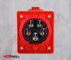 Pce 425-6 gniazdo tablicowe skośne 32a 5p 400v 3p+z+n 87x97mm