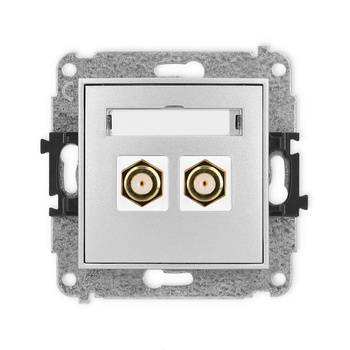 KARLIK ICON 7IGF-2.1  Gniazdo antenowe podwójne typu F (SAT) pozłacany