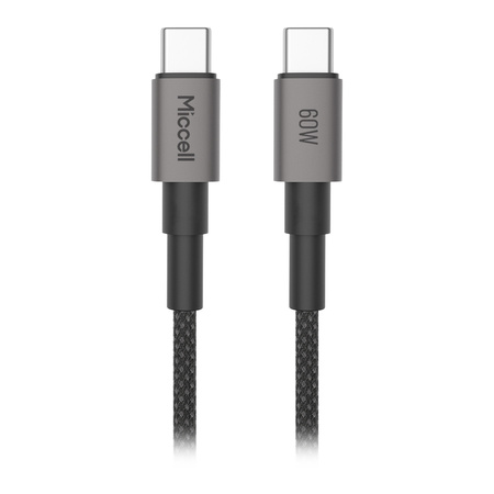 Kabel USB-C - USB-C Miccell VQ-D34, 60W, 1,2m, czarny