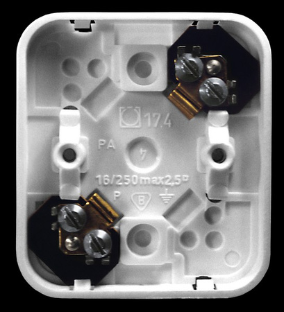 OSPEL PI PWP-2P/00 Puszka 2-zaciskowa do wyrobów z serii Pi biały