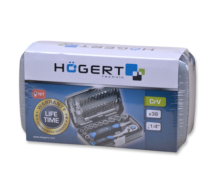 HOGERT HT1R462 ZESTAW KLUCZY NASADOWYCH BITY  38 SZT