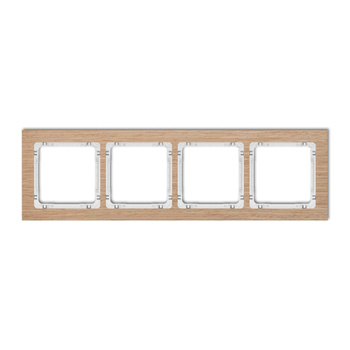 KARLIK DECO DRD-4I Ramka uniwersalna poczwórna - efekt drewna (ramka dąb; spód biały)