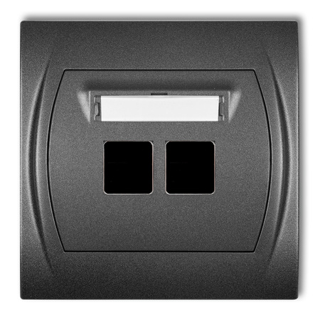 KARLIK LOGO 11LGM-2P  Gniazdo multimedialne podwójne bez modułu (standard Keystone)