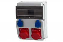 F-ELEKTRO Rozdzielnica CAJA 12M - gniazda 2x16A 5p, 2x230V IP44 F3.0452
