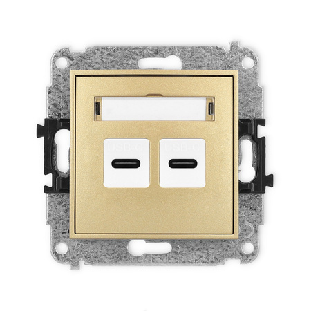 KARLIK MINI 29MGUSB-8  Gniazdo podwójne 2xUSB C-C