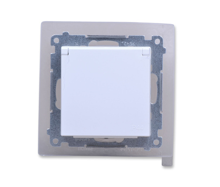 Kontakt Simon 55 tgz1bcz.01/111 gniazdo bryzgoszczelne pojedyncze IP44
