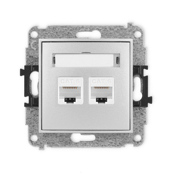 KARLIK MINI 7MGK-4  Gniazdo komputerowe podwójne 2xRJ45