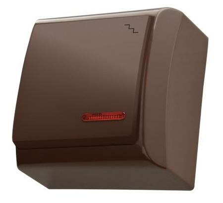 Ospel bis ŁN-3BS/24 Łącznik schodowy z podświetleniem brąz