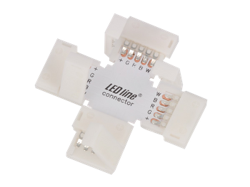 LED line® łącznik do taśm LED CLICK CONNECTOR kątowy 12 mm 5 PIN Typ + RGBW