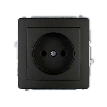 KARLIK DECO 12DGP-1p  Gniazdo pojedyńcze  bez uziemienia 2P (przesłony torów prądowych)