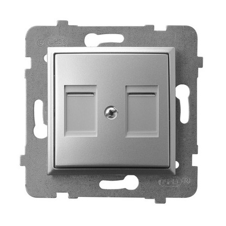 Ospel aria GPK-2UP/p/18 Obudowa gniazda podwójnego z przesłoną typu Keystone prosta