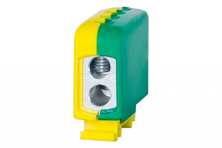 F-ELEKTRO F2.0139 LZ Listwa zaciskowa w korpusie 2x35mm2 / 2x35mm2 - żółto/zielona