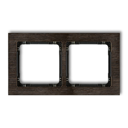 KARLIK DECO DRD-2G Ramka uniwersalna podwójna - efekt drewna (ramka wenge; spód czarny)