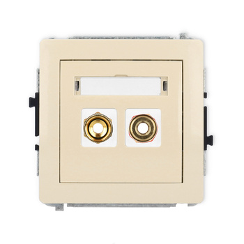 KARLIK DECO 1DGG-4  Gniazdo głośnikowe pojedyńcze (typu banan - czerwony i czarny