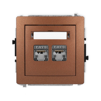 KARLIK DECO 9DGK-6  Gniazdo komputerowe podwójne 2xRJ45