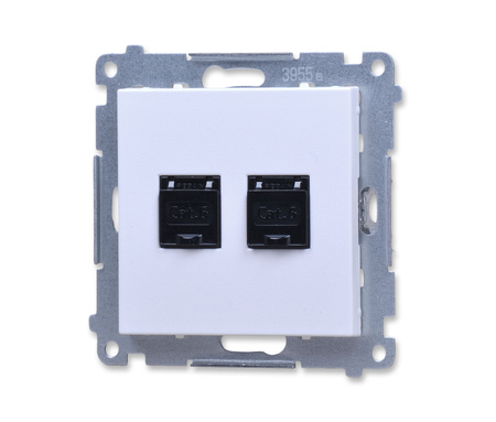 Kontakt Simon 55 t62.01/111 gniazdo komputerowe podwójne rj45 kat. 6e