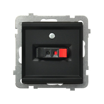 OSPEL SONATA GG-1R/m/33 Gniazdo głośnikowe pojedyncze czarny metalik