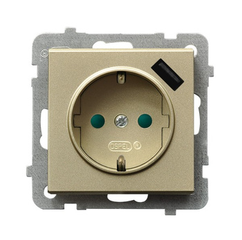 OSPEL SONATA GP-1RSPUSB/m/39 Gniazdo schuko z przesłonami ładowarka USB