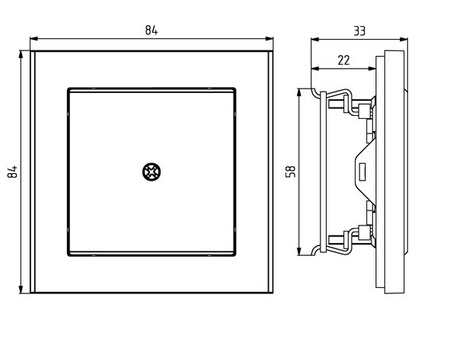 OSPEL SONATA Z-1R/m/00 Zaślepka biały