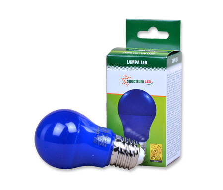 Spectrum led woj+14607 żarówka led gls e27 dekoracyjna 4,9w 230v  niebieska