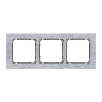 KARLIK DECO 7-11-DRA-3 Ramka uniwersalna potrójna - aluminium szczotkowane (ramka: srebrna; spód: grafitowy)