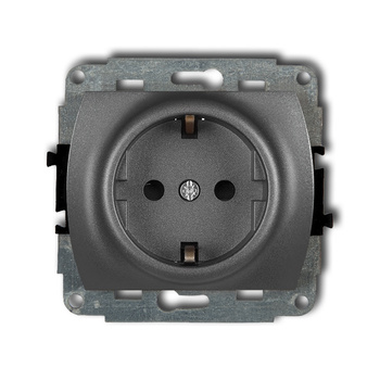 KARLIK TREND 11GP-1sp  Gniazdo pojedyńcze  z uziemieniem SCHUKO 2P+Z (przesłony torów prądowych)