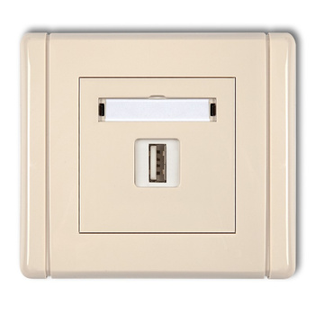 KARLIK FLEXI 1FGUSB-1  Gniazdo pojedyncze USB A-A 2.0