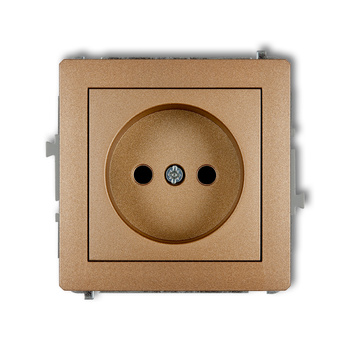 KARLIK DECO 8DGP-1p  Gniazdo pojedyńcze  bez uziemienia 2P (przesłony torów prądowych)