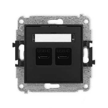 KARLIK MINI 12MGUSB-8  Gniazdo podwójne 2xUSB C-C