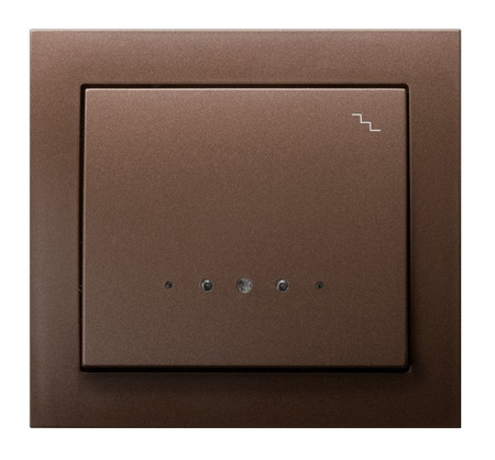 OSPEL KIER ŁP-3WS/52 Łącznik schodowy z podświetleniem brąz