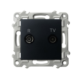 OSPEL SZAFIR GPA-16ZP/m/33 Gniazdo RTV przelotowe 16-dB czarny