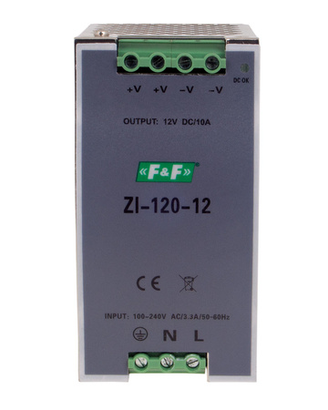 F&F Zasilacz impulsowy ZI-120-12 do układów zasilania urządzeń