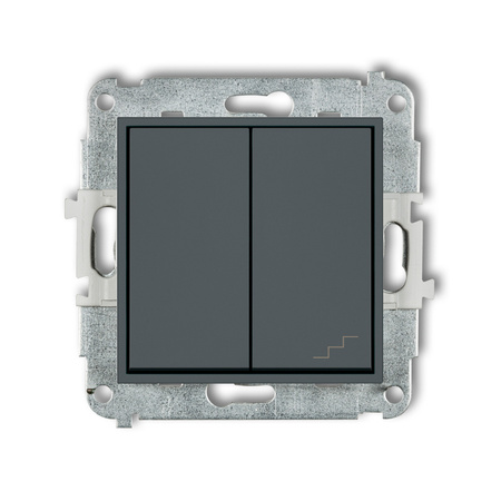 KARLIK ICON 28IWP-10.1 Łącznik jednobiegunowy  ze schodowym (wspólne zasilanie)