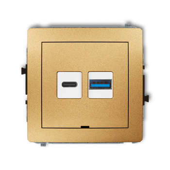 KARLIK DECO 29DCUSBBO-8  Ładowarka USB podwójna  USB C + USB A