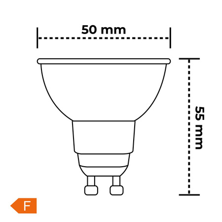 ŻARÓWKA GU10 LED SMD LEDline 9W NW CERAM 4908