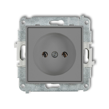 KARLIK ICON 27IGP-1  Gniazdo pojedyńcze  bez uziemienia 2P (bez przesłon torów prądowych)