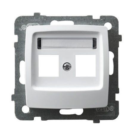 OSPEL KARO GPK-2S/p/00 Obudowa gniazda podwójnego typu Keystone prosta