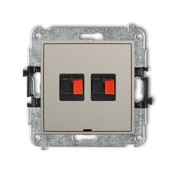 KARLIK MINI 60MGGBO-2 Mechanizm gniazda głośnikowego podwójnego, bez pola opisowego