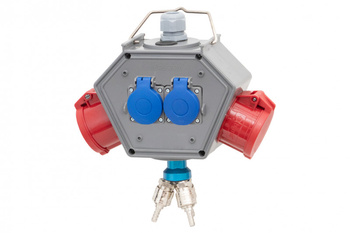 F-ELEKTRO F3.0796  Rozdzielnica POLYBOX gn 16/5, 32/5, 2x230V + 3xAIR