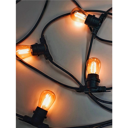 ŻARÓWKA E27 LED FILAME 1W UWW AMBER ST45 4748