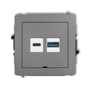 KARLIK DECO 27DCUSBBO-8  Ładowarka USB podwójna  USB C + USB A