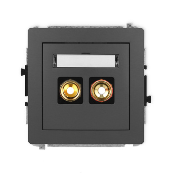 KARLIK DECO 28DGG-4  Gniazdo głośnikowe pojedyńcze (typu banan - czerwony i czarny