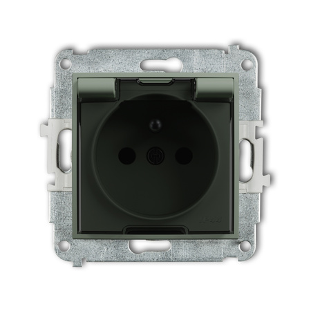 KARLIK ICON 61IGPB-1zdp Mechanizm gniazda bryzgoszczelnego z uziemieniem 2P+Z (klapka dymna, przesłony torów prądowych)