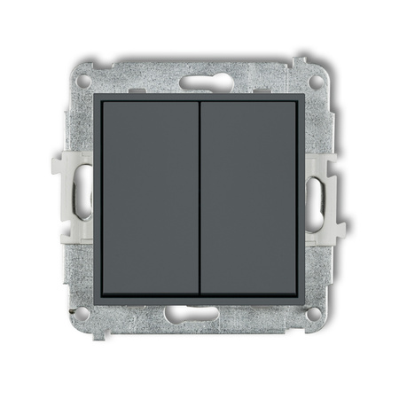 KARLIK MINI 28MWP-10.11 Łącznik jednobiegunowy ze schodowym (dwa klawisze bez piktogramów