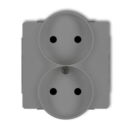 KARLIK DECO 27DGPR-2p Gniazdo podwójne do ramki bez uziemienia 2x2P (przesłony torów prądowych)